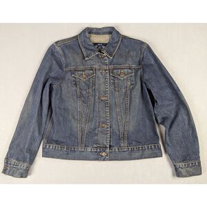 GAP Women's Classic Denim Jean Trucker Jacket Size XL